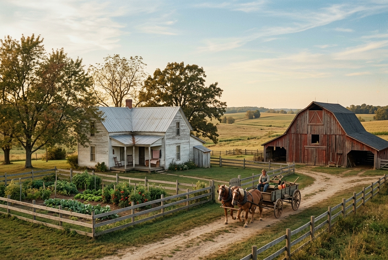 A vintage family farm homestead